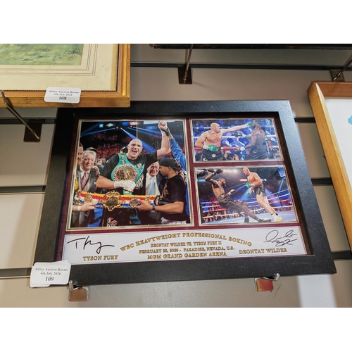 109 - Tyson Fury Picture With Printed Signatures