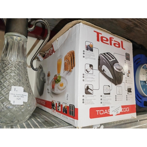 130 - Tefal Toaster 2 Slice With Egg Cooker To The End In Box