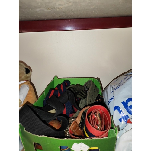 136 - Box Of Belts Including Army