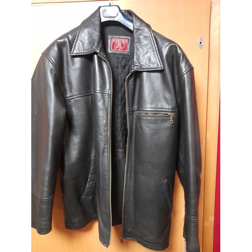 24 - Burtons Leather Jacket Size L