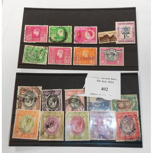 402 - 2 Cards Of South African Stamps High Values