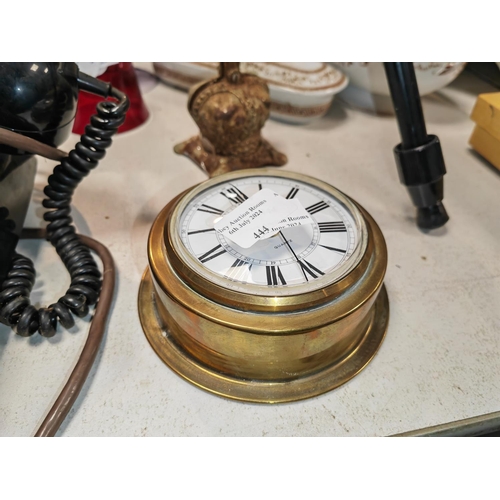 444 - Modern Brass Ships Clock