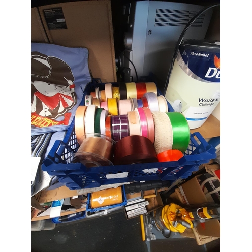 46 - Tray Of Assorted 50 + 20Mtr Rolls Of Ribbon