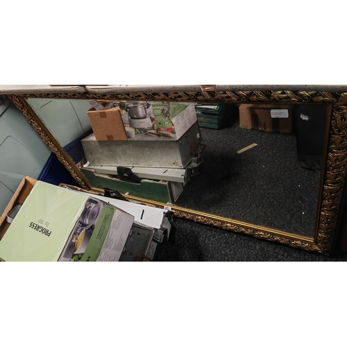 584 - Large Decorative Gold Framed Mirror 46