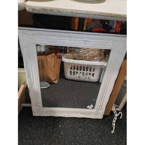 586 - White Painted Frame Mirror