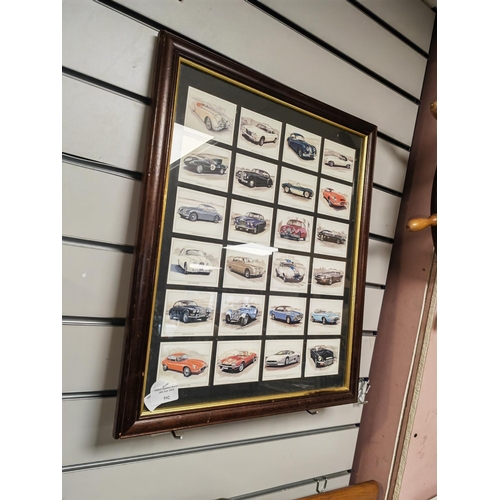 592 - Framed Set Of Jaguar Tea Cards