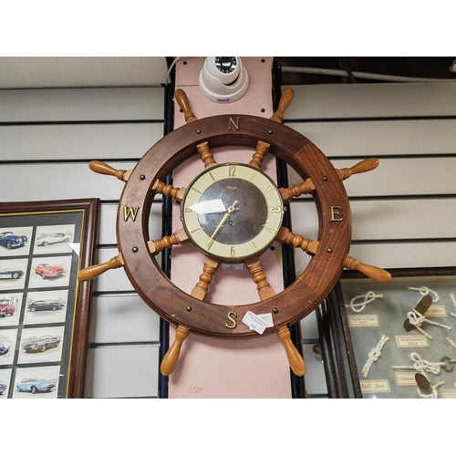 594 - Kienzle Ships Wheel Wall Clock