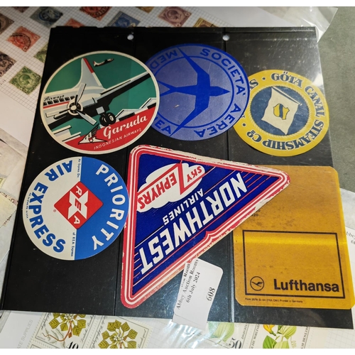 608 - Vintage Luggage Labels