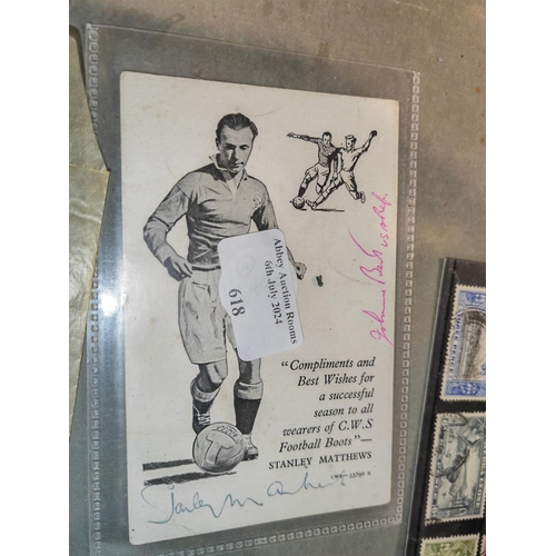 618 - Signed Sir Stanley Matthews Card