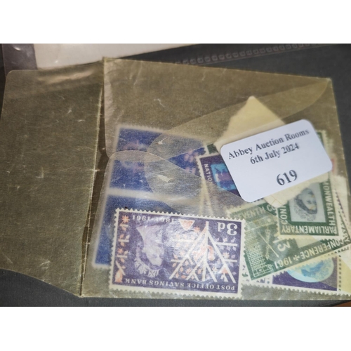 619 - Small Bag Of Gb Stamps