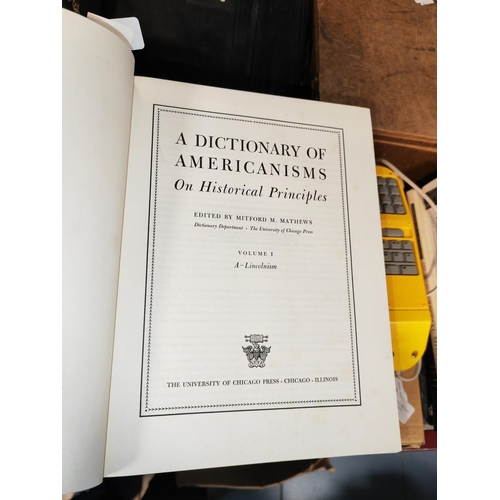 651 - Dictionary Of Americanism On Historical Principles, 2 Volume Book Set, 1951, Chicago Press