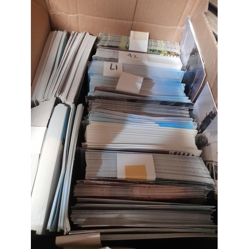 8 - Box Of 100'S Of Train And Bus Postcards