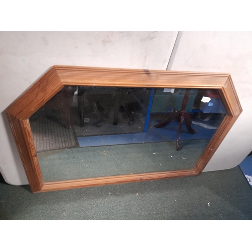 71 - Large Pine Framed Mirror