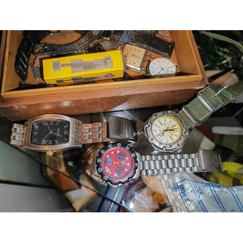 326 - Box Of Watches And Straps Etc