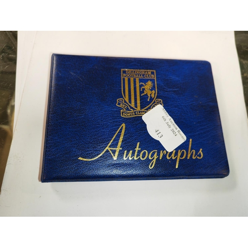 413 - Small Gillingham Football Autograph Book With Some Signatures