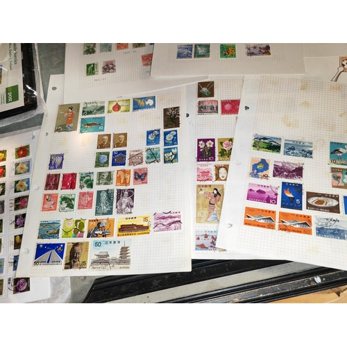 629 - Selection Of Japanese Stamps On Pages