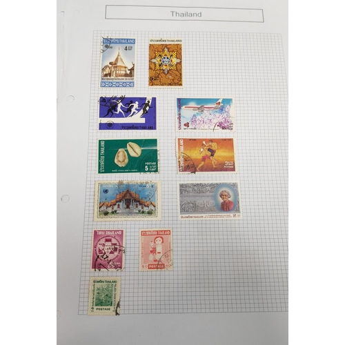 642 - Selection Of Thailand Stamps On Pages