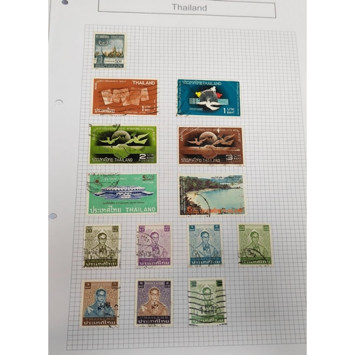 642 - Selection Of Thailand Stamps On Pages