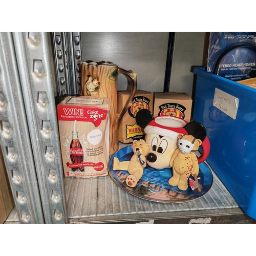 247 - Selection Of Items Including Bad Taste Bears X 2 In Boxes Plus Mickey Mug, Coca Cola Glass In Box, H... 