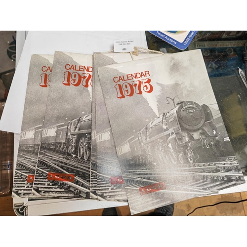 401 - 5 Vintage Railway Calendars