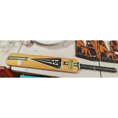 447 - The Magnum Duncan Feardey Cricket Signed Bat