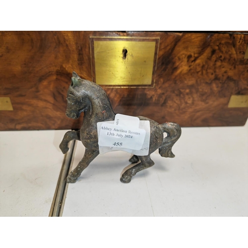 455 - Brass Horse Figure Money Box