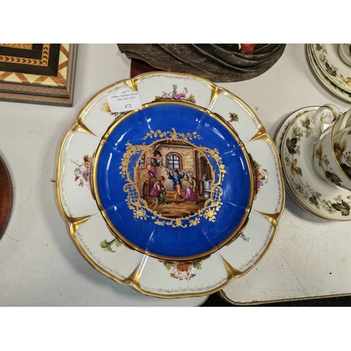 472 - Meissen Hand Painted Picture Plate