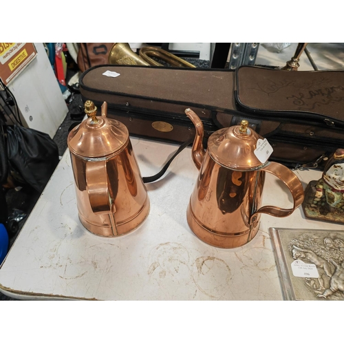 481 - 2 Copper Coffee Pots