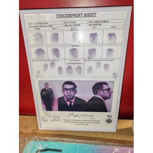 5 - Framed Print Of A Copy Of Ronnie Krays Fingerprints