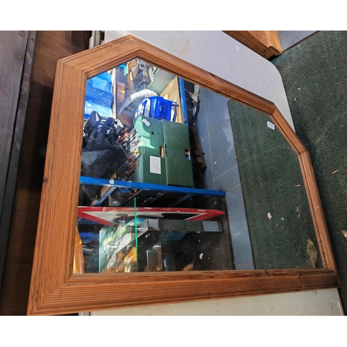 55 - Large Pine Framed Mirror