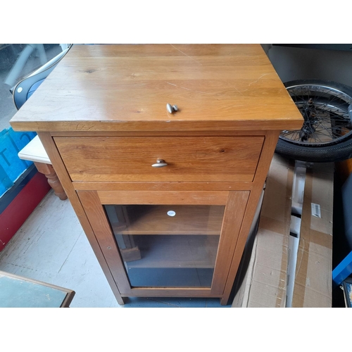 63 - Oak Cabinet With Drawer