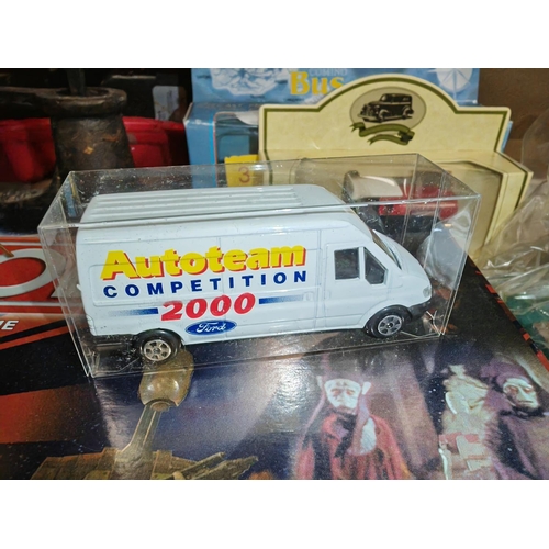 147 - Diecast Bus, Truck, Plus A Diecast Ford Van Plus One Other All Boxed