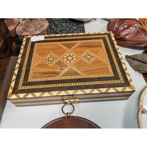 468 - Inlaid Box With Back Gammon Game