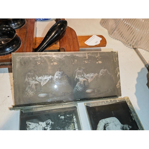 503 - Vintage Stereoscope With Glass Negatives