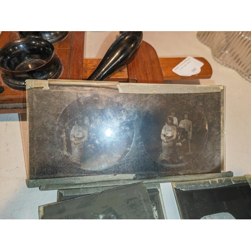 503 - Vintage Stereoscope With Glass Negatives