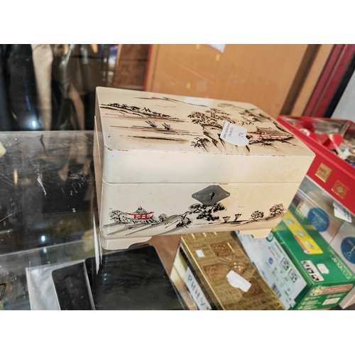 270 - Japanese Box With Contents