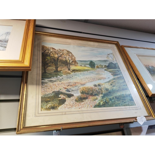 108 - Framed Print Of A Lake