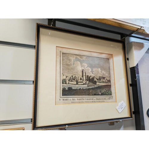 109 - Framed Print Of St Mary'S College In Maidstone