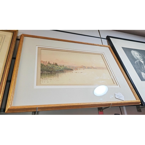 110 - Framed Watercolour Of A River Scene