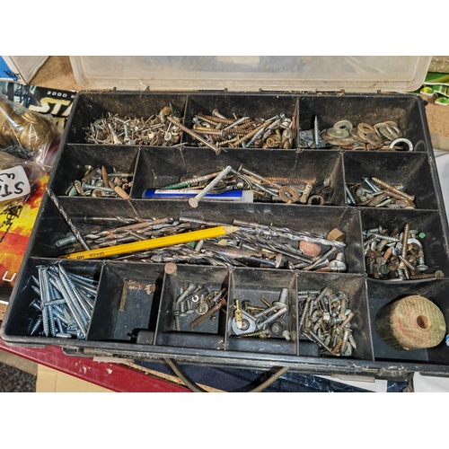 184 - Box Of Screws, Nails Etc
