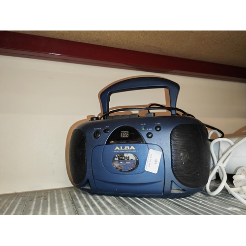 185 - Alba Portable Cd Radio Cassette Player