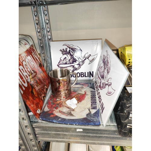 195 - 3 Hobgoblin Bar Plaques, Mug And Mouse Mat