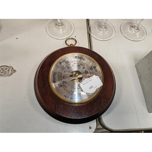 458 - Small Round Wall Barometer