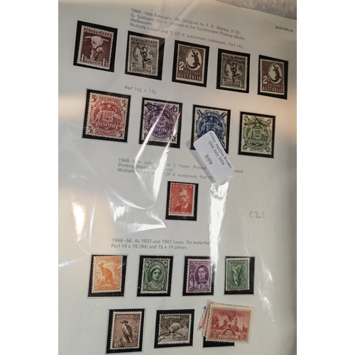 559 - Page Of Australian Stamps