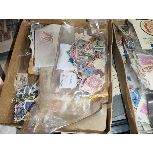 573 - Box Of World Stamps In Packets