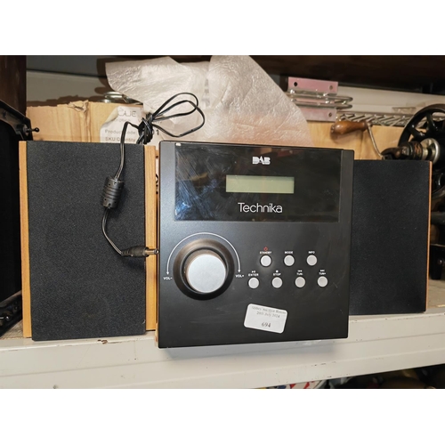 694 - Technika Micro Dab Hifi With Cd Player With Remote Tested And Working
