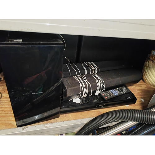 702 - Panasonic Dvd Surround Sound System With Subwoofer Speakers And Remote Control