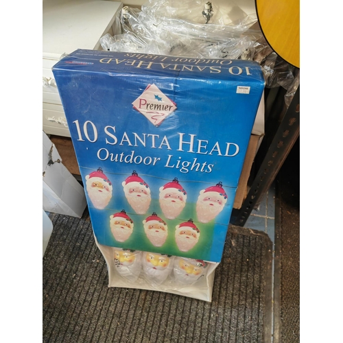 85 - 10 Santa Head Father Christmas Sealed In Box