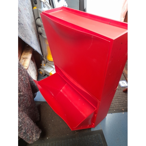 34 - 2 Red Storage Boxes