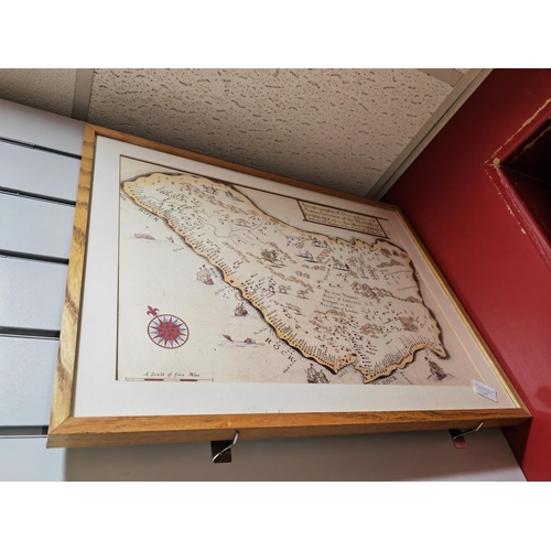 118 - Framed Map Of Barbados